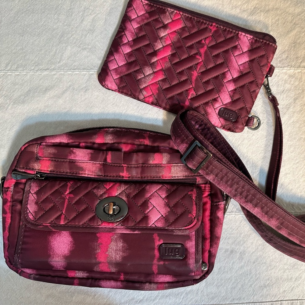 LUG Matching Switch & Peekaboo Watercolor Crossbody & Wristlet